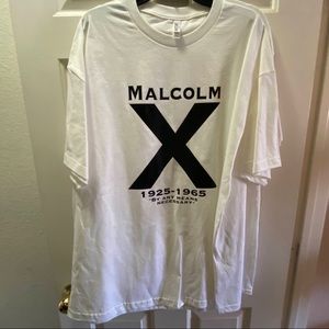 XL White Mens “Malcom X” Short-sleeve T-shirt